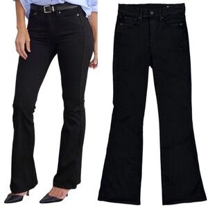 AYR Jeans Sz 28 Short The Really Really Stretch Flare Jeans in Mic Drop Black